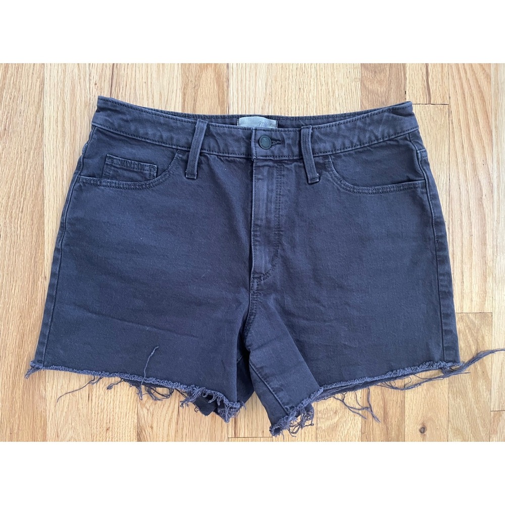Universal Thread Vintage Midi Dark Gray Denim Cutoff Shorts Womens Size 8 29